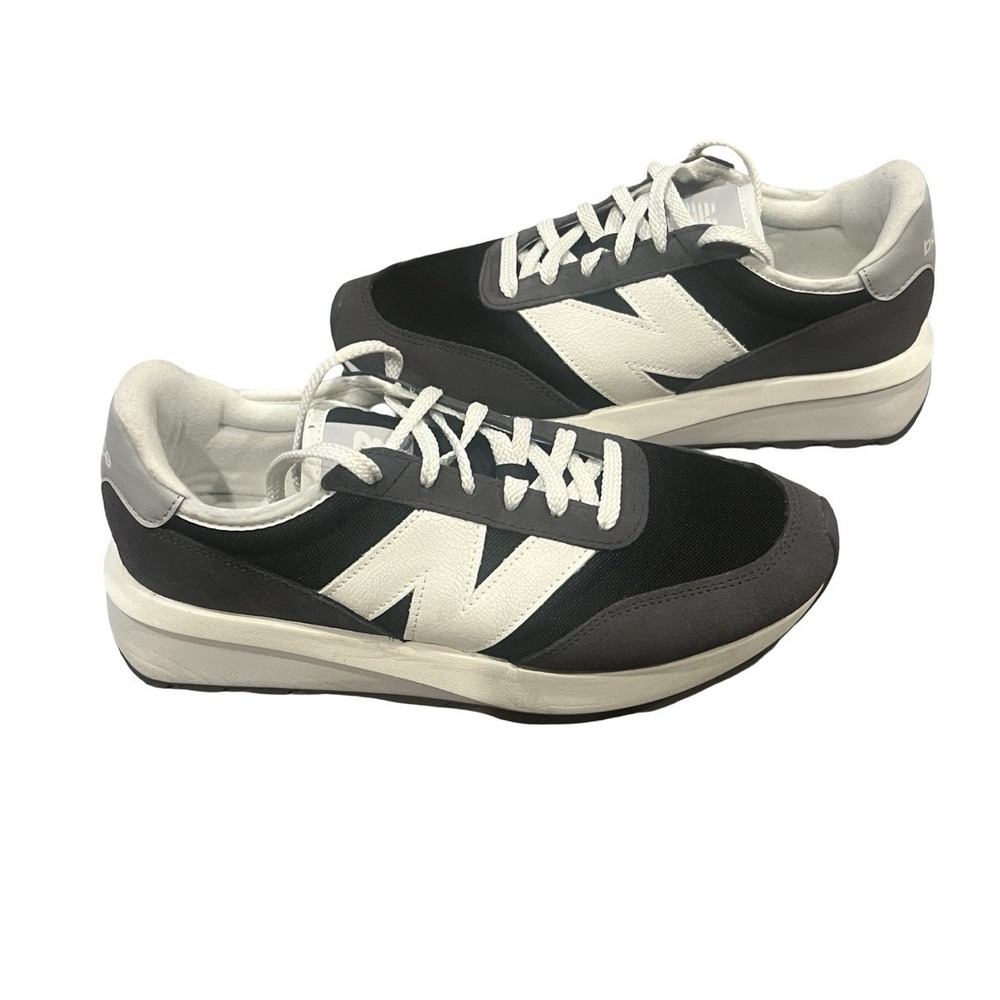 New Balance 370 Men's Shoes in Black and Light Grey 10.5 M